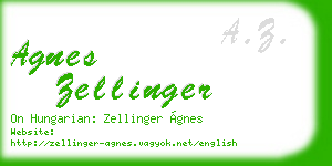 agnes zellinger business card
